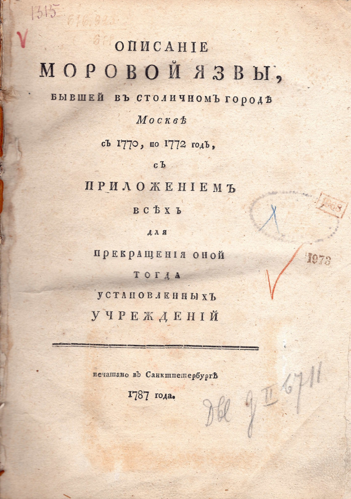 Титульный лист издания 1787 г.